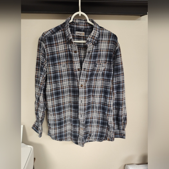 Men's Carhartt Flannel Plaid Shirt 100% Cotton - Size Large- EUC - Picture 2 of 4